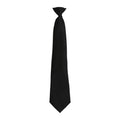 Black - Front - Premier Mens Fashion ”Colours” Work Clip On Tie