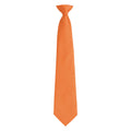Orange - Front - Premier Mens Fashion ”Colours” Work Clip On Tie