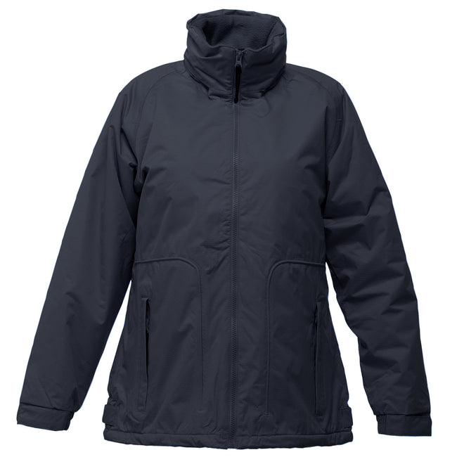 Navy - Front - Regatta Womens-Ladies Waterproof Windproof Jacket (Fleece Lined)