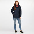 Navy - Lifestyle - Regatta Womens-Ladies Waterproof Windproof Jacket (Fleece Lined)