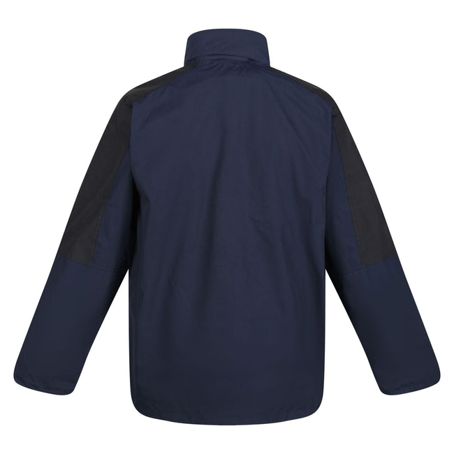 Navy-Black - Back - Regatta Mens Defender III 3-In-1 Jacket (Waterproof & Windproof)
