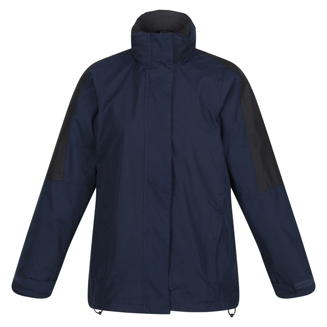 Navy-Black - Front - Regatta Womens-Ladies Defender III 3-In-1 Jacket (Waterproof & Windproof)