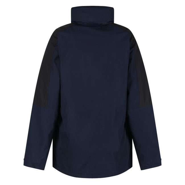 Navy-Black - Back - Regatta Womens-Ladies Defender III 3-In-1 Jacket (Waterproof & Windproof)