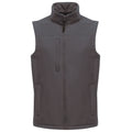 Seal Grey-Seal Grey - Front - Regatta Mens Flux Softshell Bodywarmer - Sleeveless Jacket (Water Repellent & Wind Resistant)