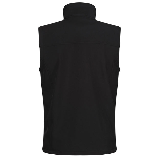 All Black - Side - Regatta Mens Flux Softshell Bodywarmer - Sleeveless Jacket (Water Repellent & Wind Resistant)