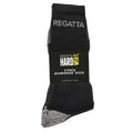 Black - Side - Regatta Mens Hardwearing Winter Work Socks (Pack Of 3)