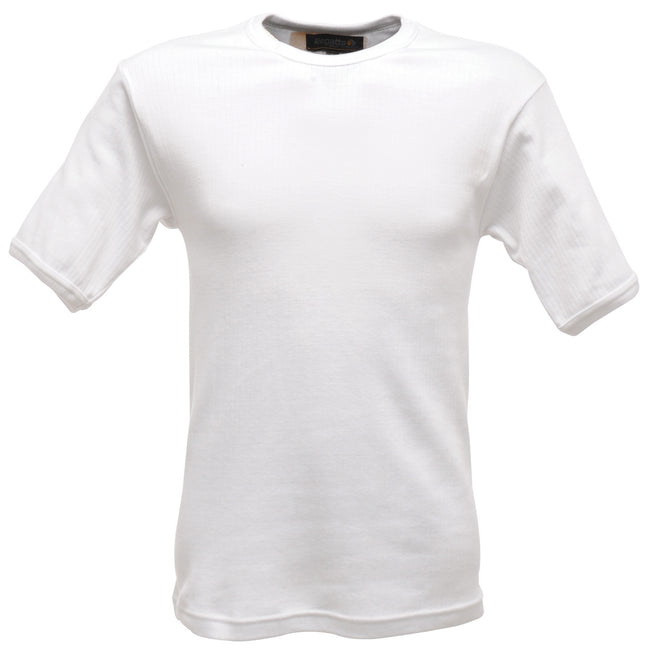 White - Front - Regatta Mens Thermal Underwear Short Sleeve Vest - T-Shirt