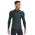 Bottle Green - Back - Rhino Mens Thermal Underwear Long Sleeve Base Layer Vest Top