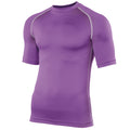Purple - Front - Rhino Mens Sports Base Layer Short Sleeve T-Shirt
