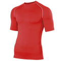 Red - Front - Rhino Mens Sports Base Layer Short Sleeve T-Shirt