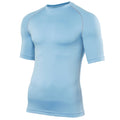 Light Blue - Front - Rhino Mens Sports Base Layer Short Sleeve T-Shirt