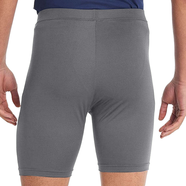 Heather Grey - Side - Rhino Mens Sports Base Layer Shorts