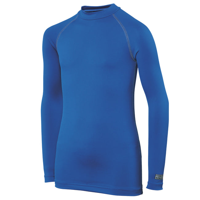 Royal - Front - Rhino Childrens Boys Long Sleeve Thermal Underwear Base Layer Vest Top