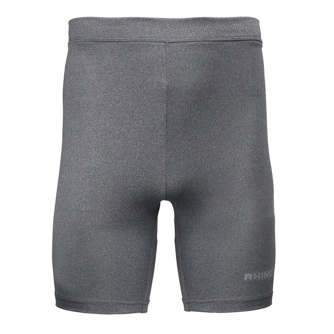 Heather Grey - Front - Rhino Childrens Boys Thermal Underwear Sports Base Layer Shorts