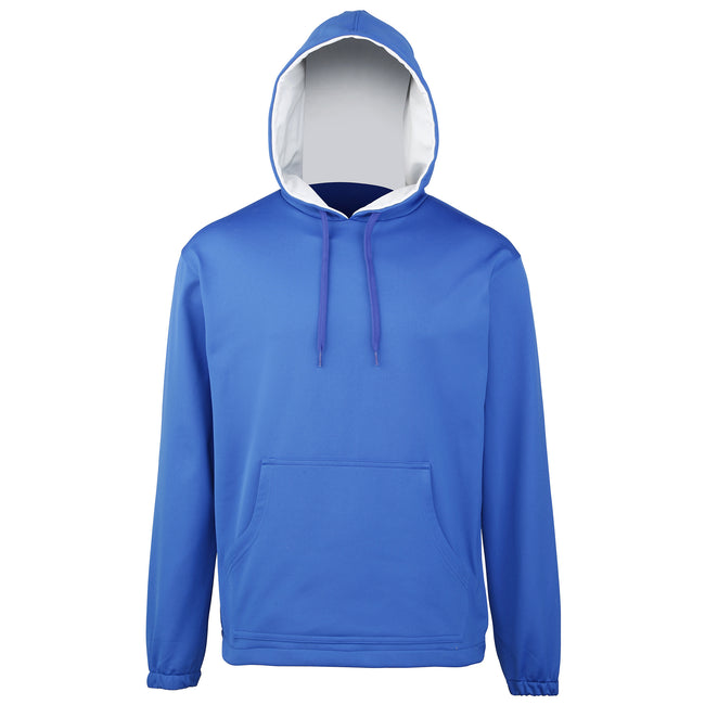 Royal-Grey - Front - Rhino Kids Boys International Sports Performance Training Drawstring Hoodie