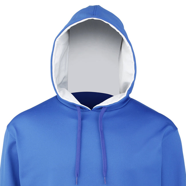Royal-Grey - Back - Rhino Kids Boys International Sports Performance Training Drawstring Hoodie