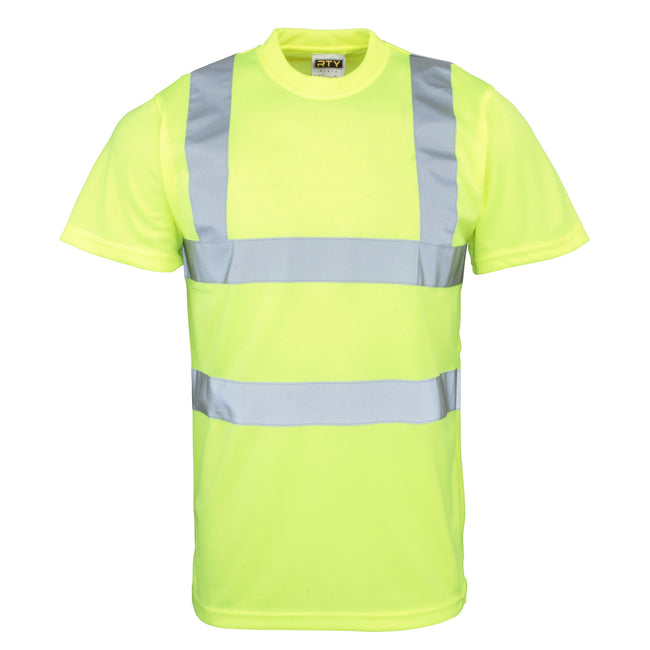 Fluorescent Yellow - Front - RTY High Visibility Mens High Vis T-Shirt