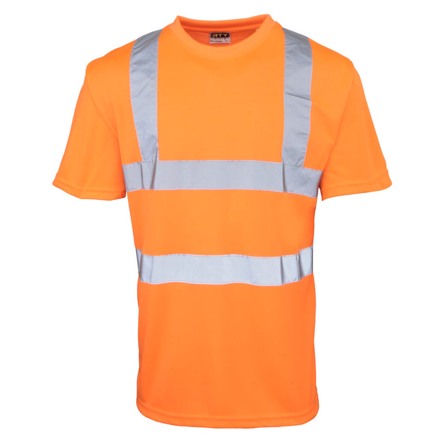 Fluorescent Orange - Front - RTY High Visibility Mens High Vis T-Shirt