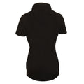 Black - Back - Skinni Fit Ladies-Womens Stretch Polo Shirt