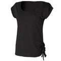 Black - Front - Skinni Fit Ladies-Womens Slounge T-Shirt Top