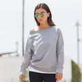 Heather Grey - Side - Skinni Fit Ladies-Womens Slounge Sweatshirt