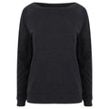 Black - Side - Skinni Fit Ladies-Womens Slounge Sweatshirt