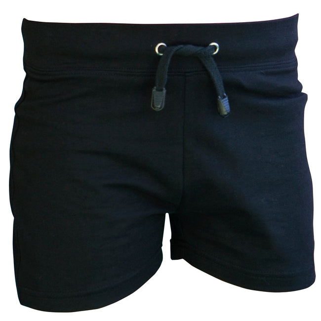 Black - Front - Skinni Minni Girls Plain Casual Shorts