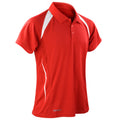 Red-White - Front - Spiro Mens Sports Team Spirit Performance Polo Shirt