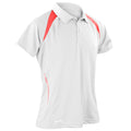 White-Red - Front - Spiro Mens Sports Team Spirit Performance Polo Shirt