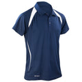 Navy-White - Front - Spiro Mens Sports Team Spirit Performance Polo Shirt