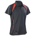 Black-Red - Front - Spiro Mens Sports Team Spirit Performance Polo Shirt