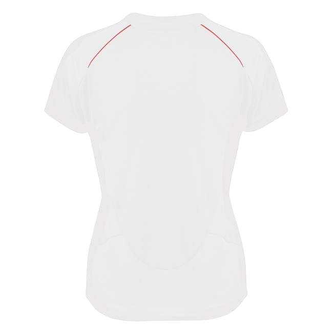 Navy-White - Lifestyle - Spiro Womens-Ladies Sports Dash Performance Training T-Shirt