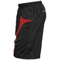 Black-Red - Back - Spiro Mens Micro-Team Sports Shorts