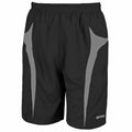 Black-Grey - Front - Spiro Mens Micro-Team Sports Shorts