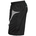 Black-Grey - Back - Spiro Mens Micro-Team Sports Shorts