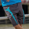 Grey-Aqua - Side - Spiro Mens Micro-Team Sports Shorts