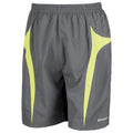 Grey-Lime - Front - Spiro Mens Micro-Team Sports Shorts