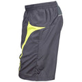 Grey-Lime - Back - Spiro Mens Micro-Team Sports Shorts