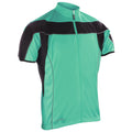 Aqua - Black - Front - Spiro Mens Bikewear - Cycling 1-4 Zip Cool-Dry Performance Fleece Top - Light Jacket