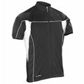 Black-Black - Front - Spiro Mens Bikewear - Cycling 1-4 Zip Cool-Dry Performance Fleece Top - Light Jacket