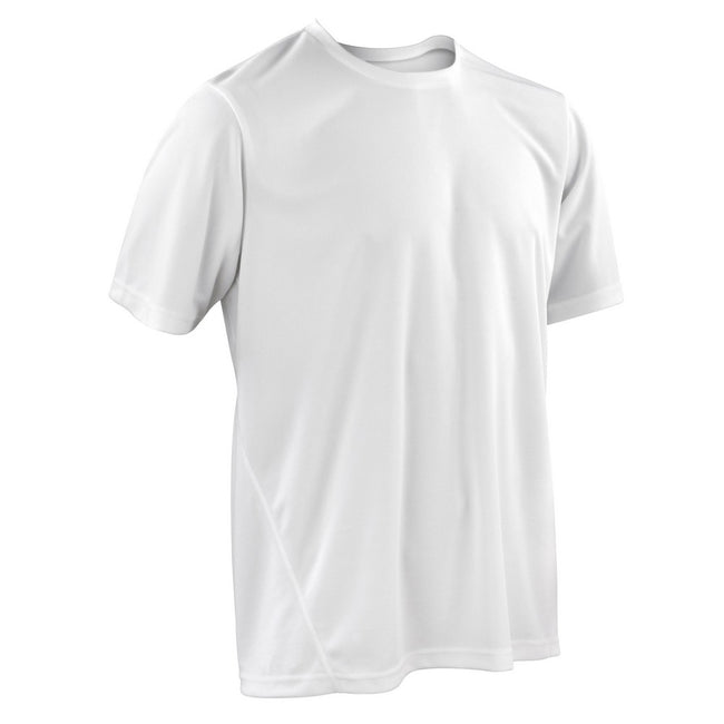 White - Front - Spiro Mens Quick-Dry Sports Short Sleeve Performance T-Shirt