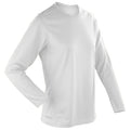 White - Back - Spiro Ladies-Womens Sports Quick-Dry Long Sleeve Performance T-Shirt