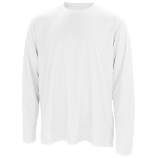 White - Front - Spiro Mens Sports Quick-Dry Long Sleeve Performance T-Shirt