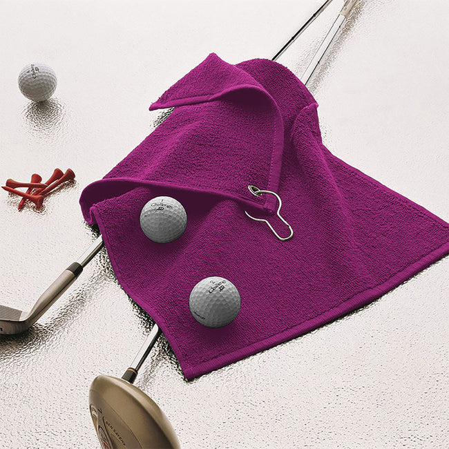 Fuchsia - Back - Towel City Luxury Range 550 GSM - Sports Golf Towel (30 X 50 CM)