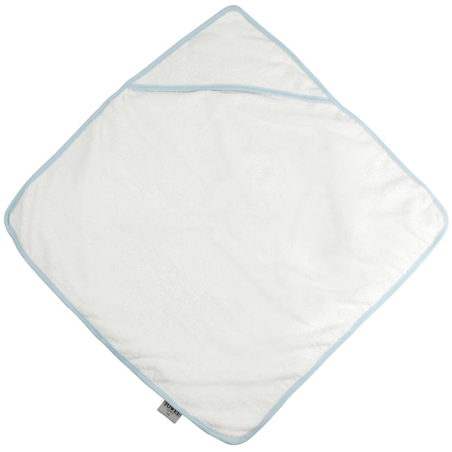 White-Blue - Front - Towel City Baby Hooded Bath Towel (360 GSM)