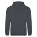 Storm Grey - Back - Awdis Unisex College Hooded Sweatshirt - Hoodie