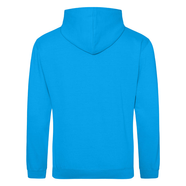 Tropical Blue - Back - Awdis Unisex College Hooded Sweatshirt - Hoodie
