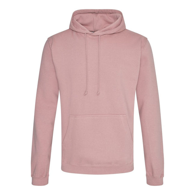 Dusty Pink - Front - Awdis Unisex College Hooded Sweatshirt - Hoodie