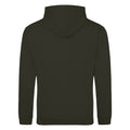 Combat Green - Back - Awdis Unisex College Hooded Sweatshirt - Hoodie