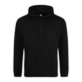 Deep Black - Front - Awdis Unisex College Hooded Sweatshirt - Hoodie